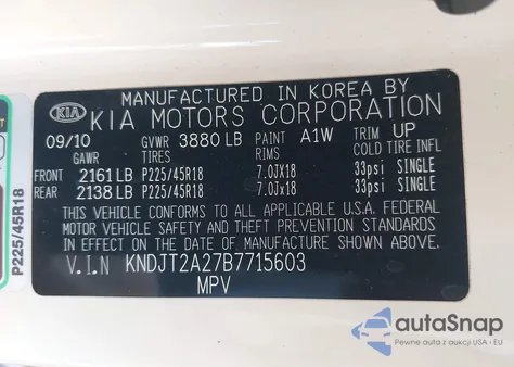 2011 Kia Soul ! from USA, damaged, VIN KNDJT2A27B7715603